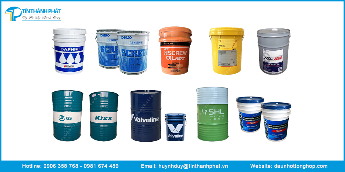 Các loại nhớt máy nén khí phổ biến