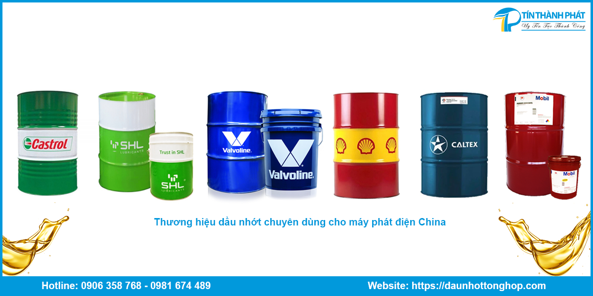 Các loại nhớt máy phát điện China