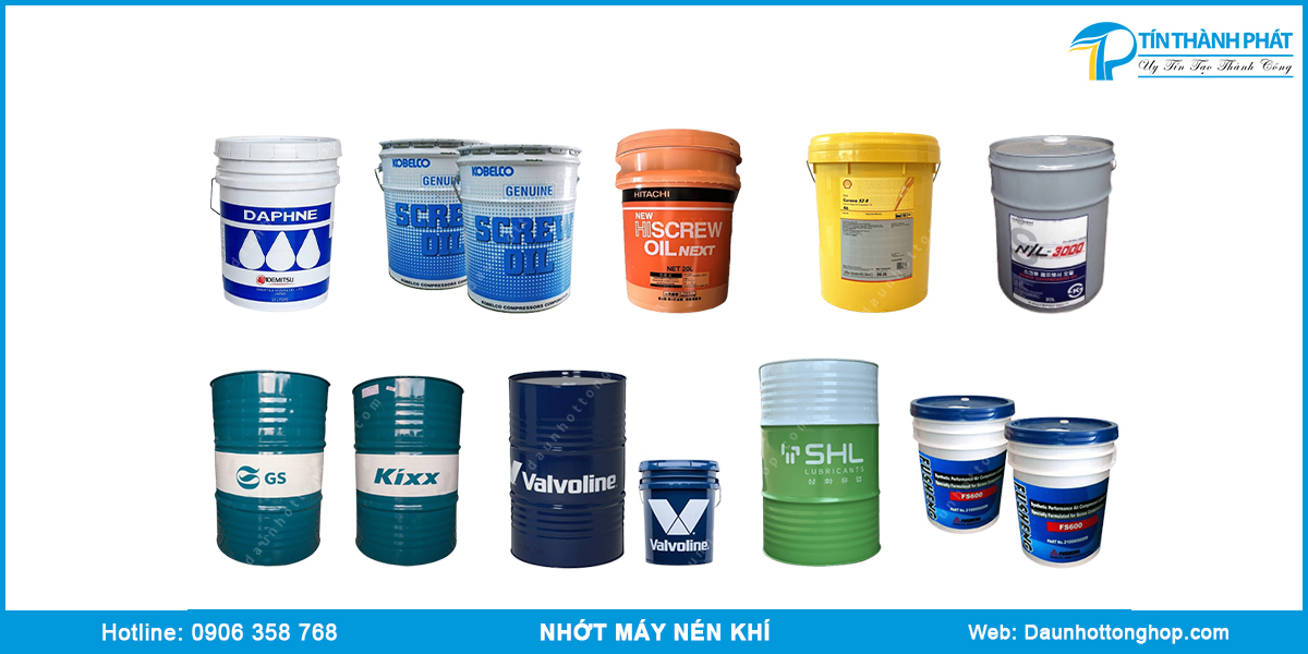 Các loại nhớt máy nén khí phổ biến
