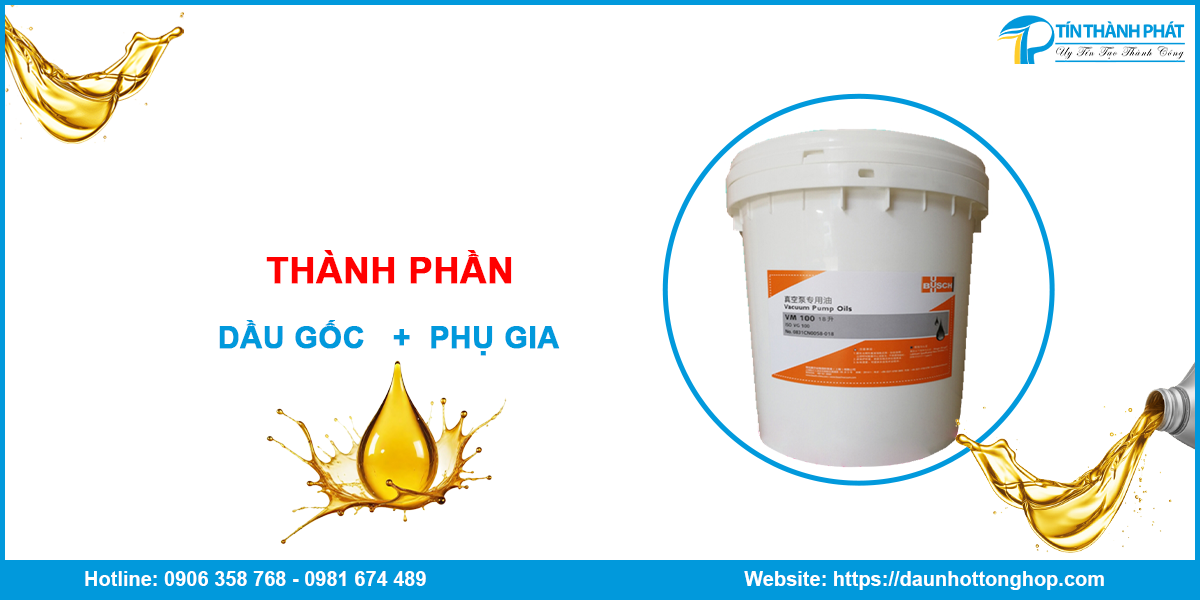 Thành phần của nhớt bơm hút chân không BUSCH
