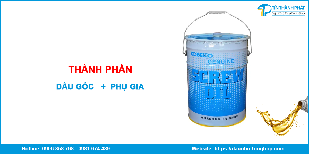 Thành phần của nhớt máy nén khí KOBELCO SG 50 HP