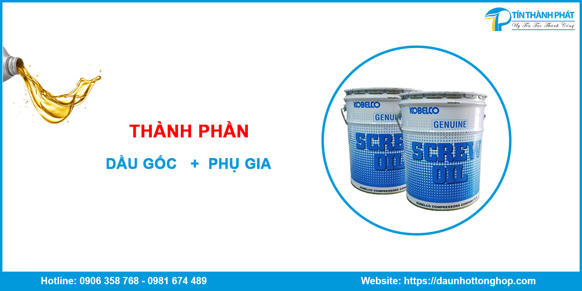 Thành phần của nhớt máy nén khí KOBELCO SG 900 AD