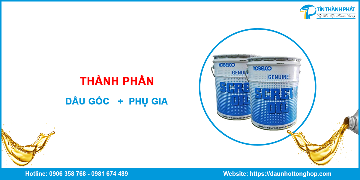 Thành phần của nhớt máy nén khí Oil Free Kobelco