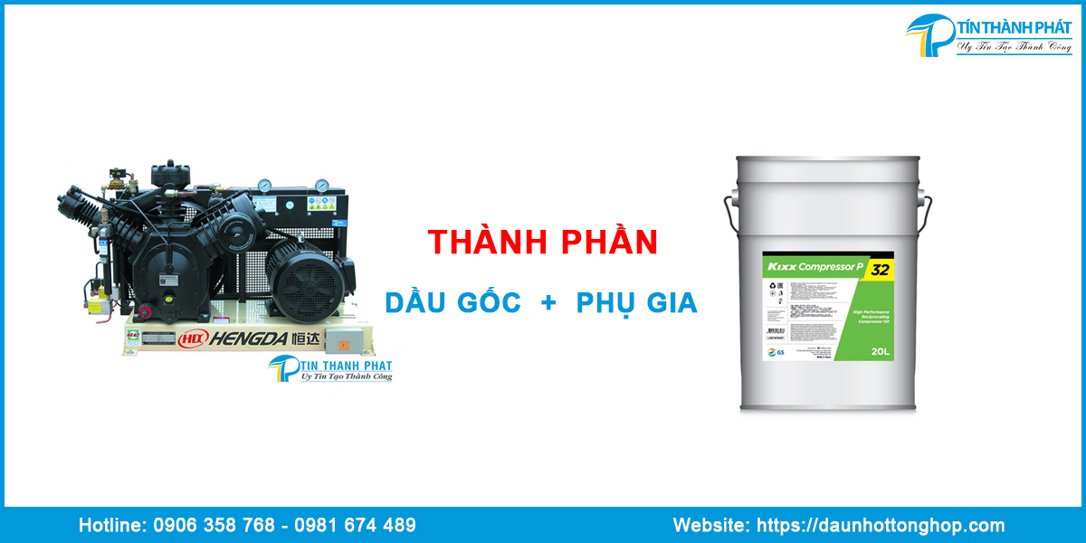 Thành phần nhớt máy nén khí cao áp Hengda