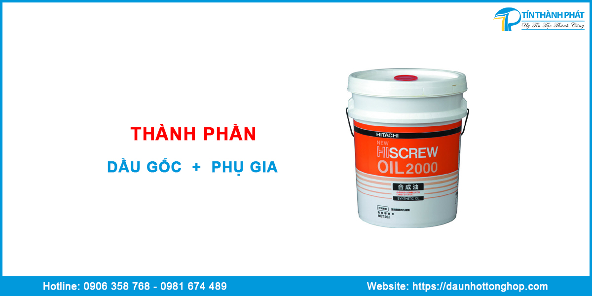 Thành phần nhớt máy nén khí HITACHI 37kw